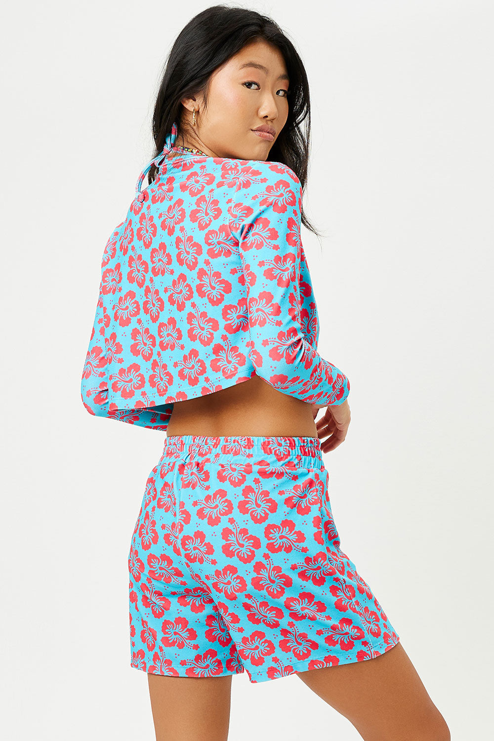 Cheri Terry Cardigan Sweater - Blue Magic | Frankies Bikinis