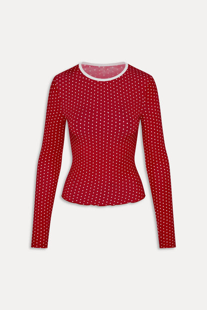 Joy Long Sleeve Sleep Shirt - Holiday Dot | Frankies Bikinis