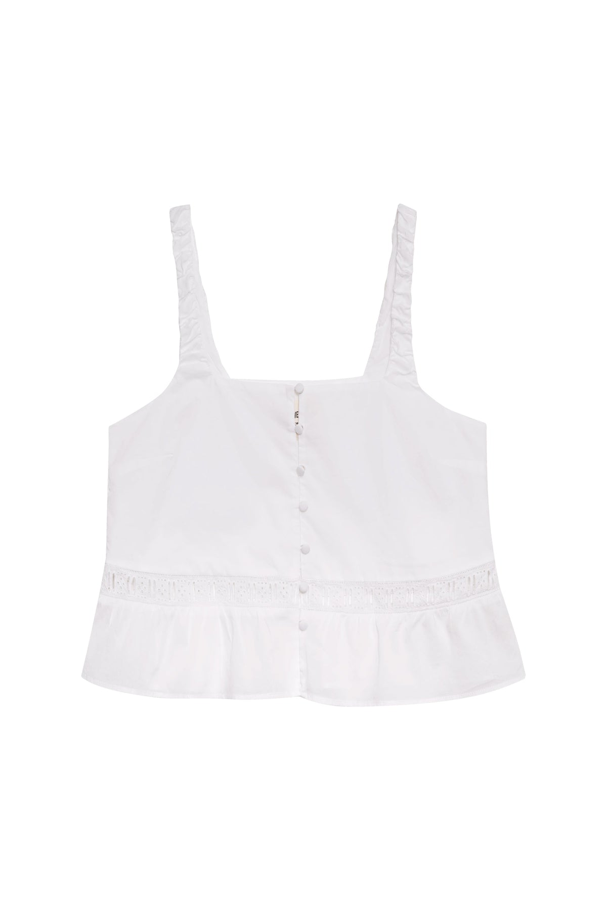 Airy Poplin Buttoned Top - White | Frankies Bikinis