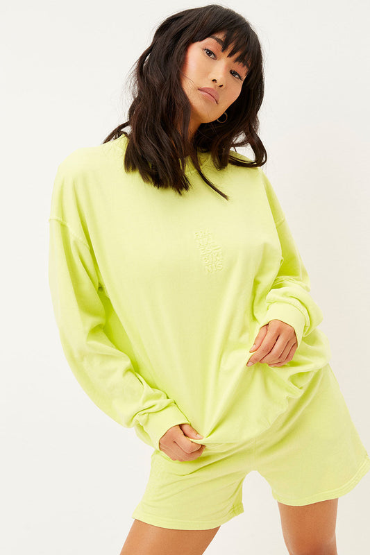 Bennie Oversized Crewneck Sweatshirt - Lemonade | Frankies Bikinis