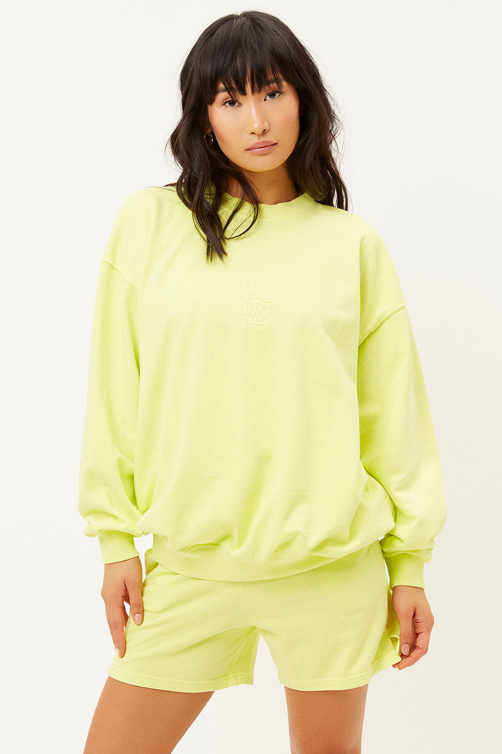 Bennie Oversized Crewneck Sweatshirt - Lemonade | Frankies Bikinis