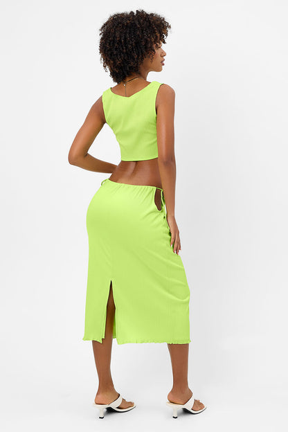 Solana Plissé Tank - Kiwi | Frankies Bikinis