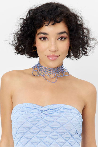 Ocean Drip Necklace - Baby Blue | Frankies Bikinis