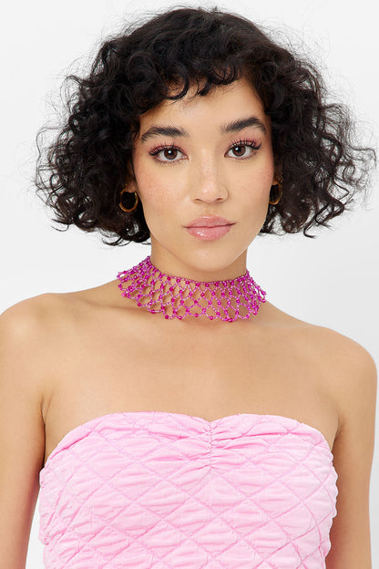 Ocean Drip Necklace - Baby Pink | Frankies Bikinis