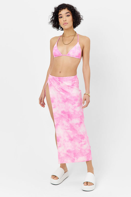 Stacey Terry Maxi Skirt - Distorted Pink Dye | Frankies Bikinis