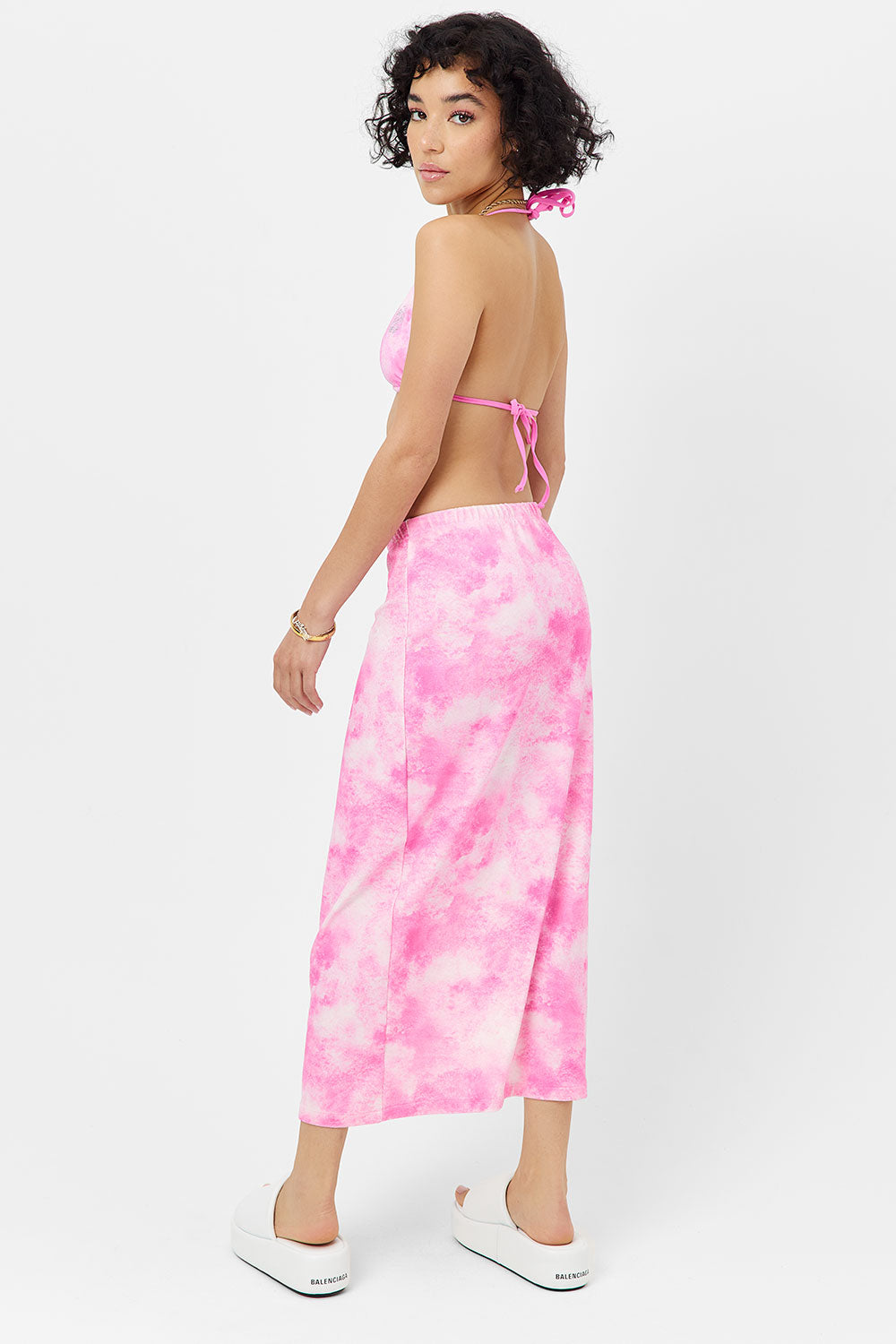 Stacey Terry Maxi Skirt - Distorted Pink Dye | Frankies Bikinis