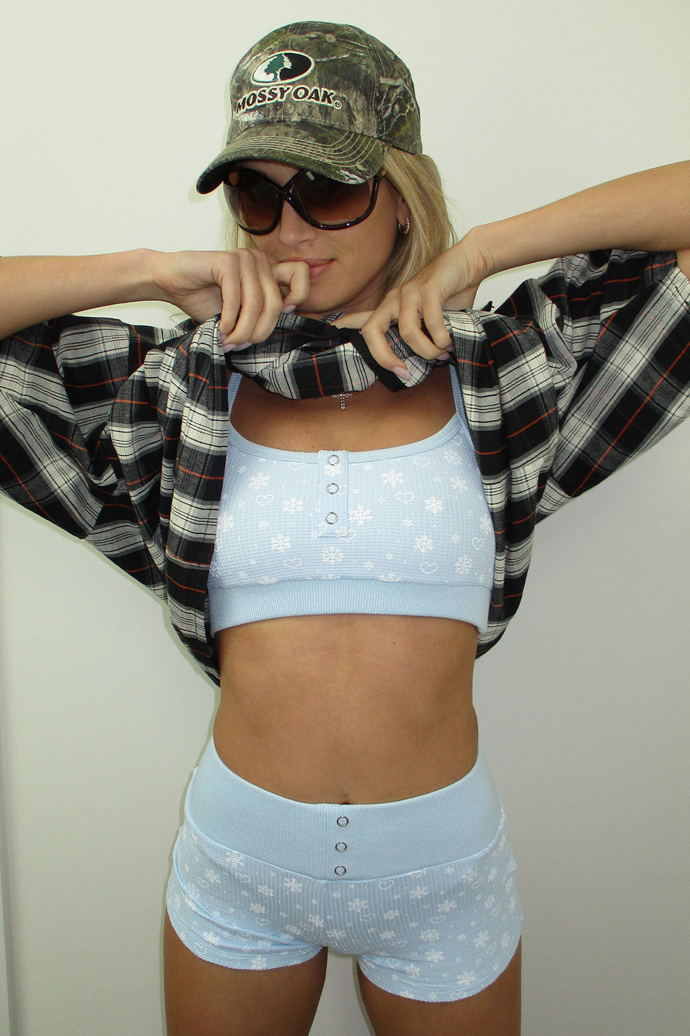 Sugar Waffle Bralette Top - Flurries | Frankies Bikinis
