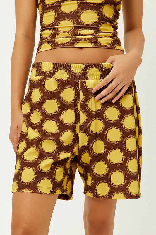 Fifi Terry High Waist Shorts - Golden | Frankies Bikinis