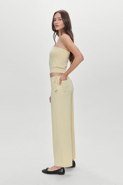 Destiny Knit Strapless Shirt - Buttercup | Frankies Bikinis