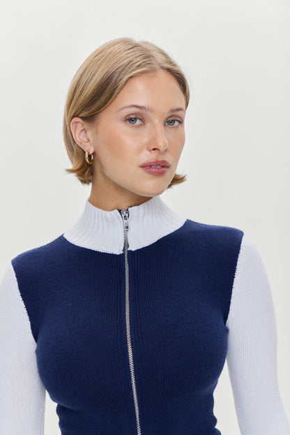 Carter Zip Up Knit Sweater - Starlight | Frankies Bikinis