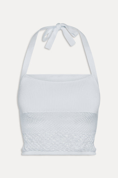 Orchard Crochet Halter Top - White | Frankies Bikinis