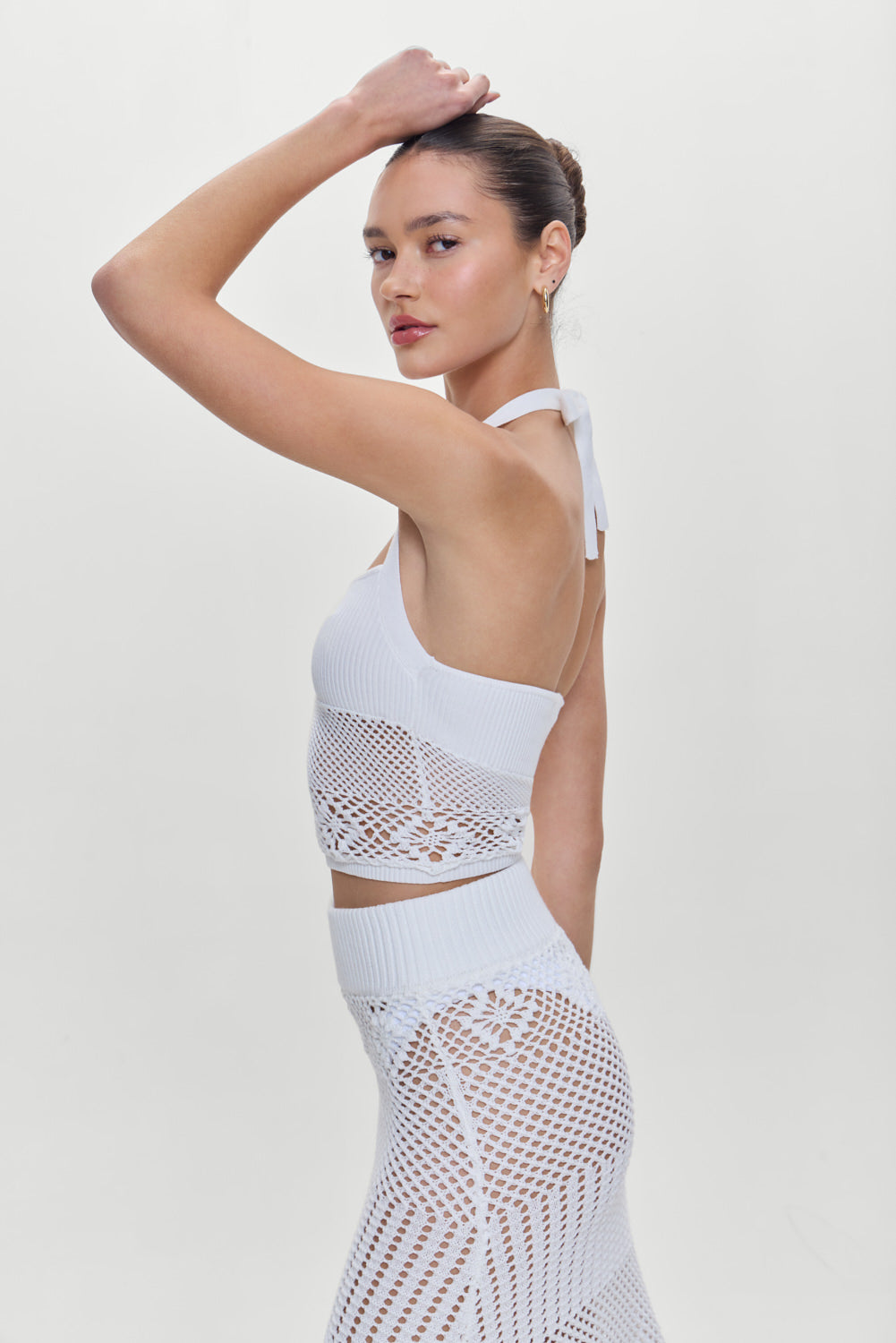 Orchard Crochet Halter Top - White | Frankies Bikinis