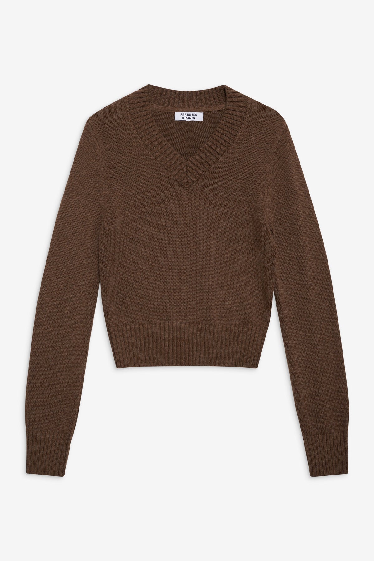 Rowe V Neck Knit Sweater - Maple | Frankies Bikinis