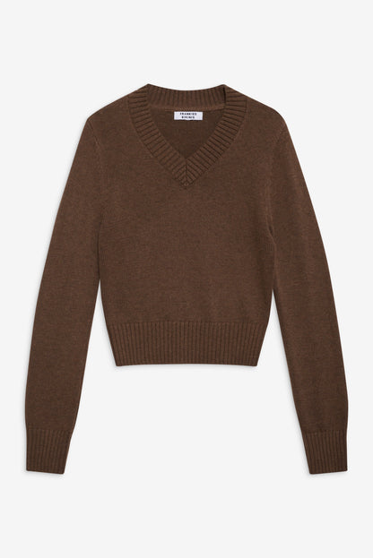 Rowe V Neck Knit Sweater - Maple | Frankies Bikinis