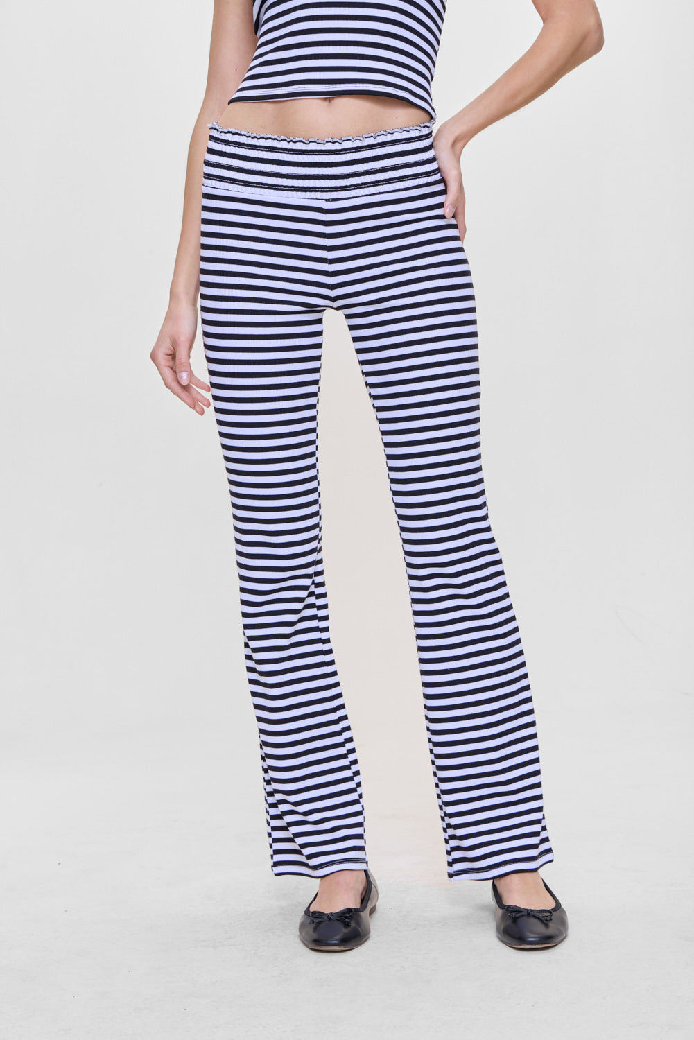Bambi Striped Flare Pants - Silhouette Stripe | Frankies Bikinis
