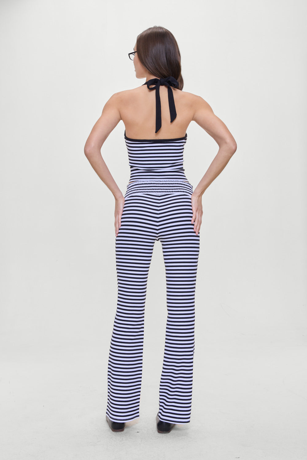 Bambi Striped Flare Pants - Silhouette Stripe | Frankies Bikinis