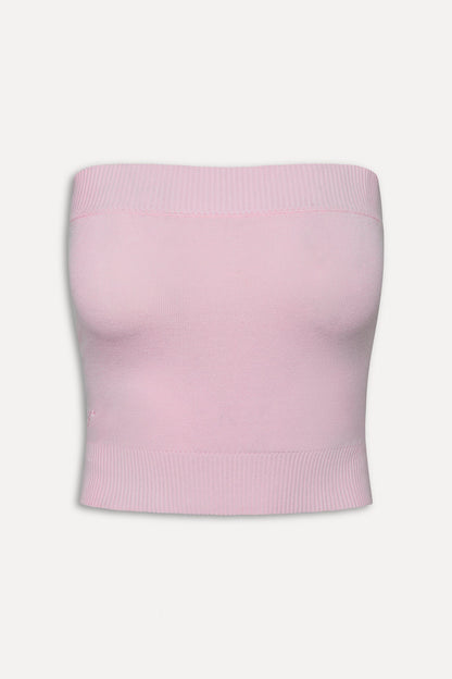 Destiny Knit Tube Top - Strawberries & Cream | Frankies Bikinis