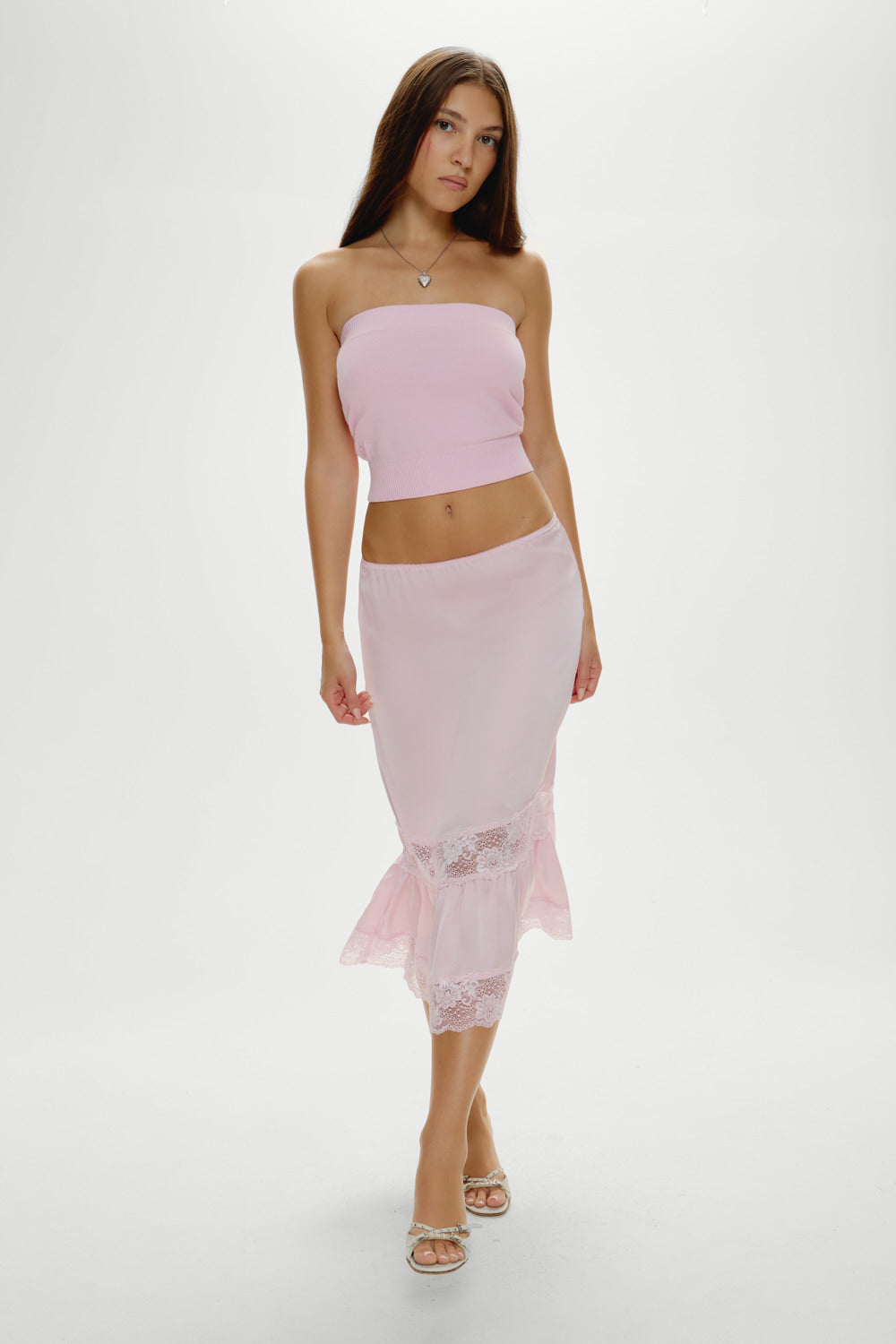 Destiny Knit Tube Top - Strawberries & Cream | Frankies Bikinis