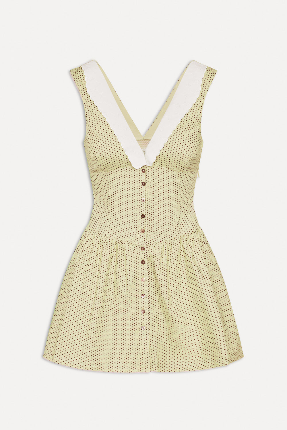 Marley Cotton Mini Dress - Lemon Dot | Frankies Bikinis