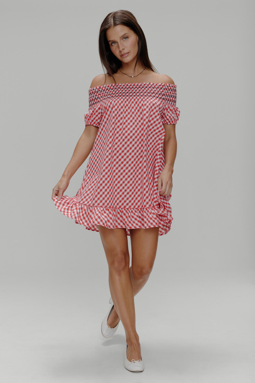 Ruby Gingham Babydoll Dress - Cherry Picnic | Frankies Bikinis